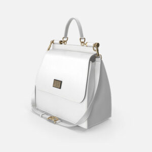 Bolsa Branca Couro
